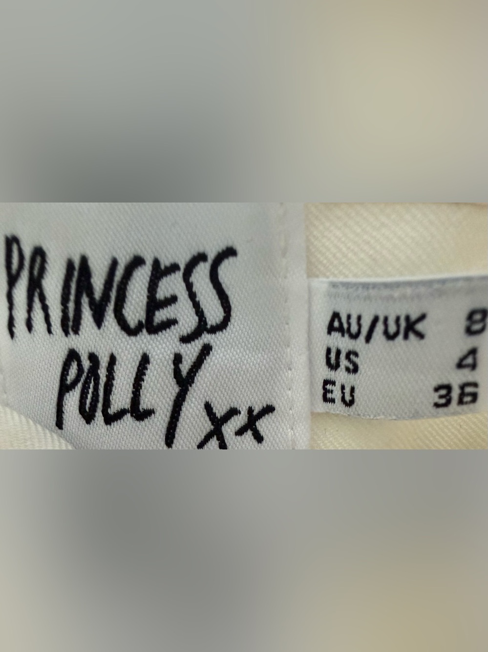 EUC Princess Polly Wide-Leg High-Waist Classic White Trouser Pants Sz 4 - Picture 8 of 9